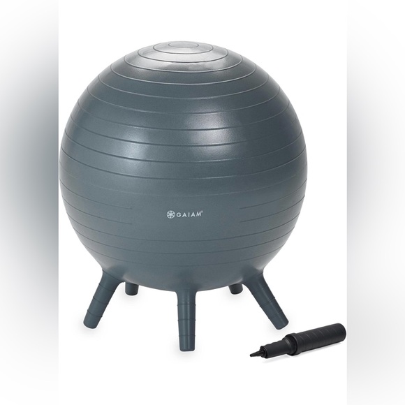 🔘Gaiam Stay & Play Ball, NWT/NIB, silver/gray color - Picture 7 of 11